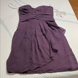 Elegant Purple Strapless Dress